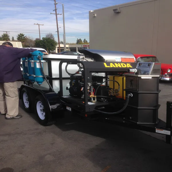 Trailer-mounted water recovery unit used by the shared operation